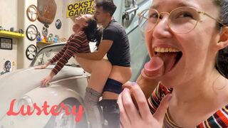 Aranyos amatőrök szexelnek a garázsban vadul