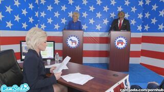 Parker Swayze és Bernie a trump-clinton szexparódiában