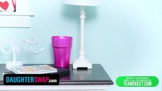 Nevelő lányok forró oboázása apa hímtagján