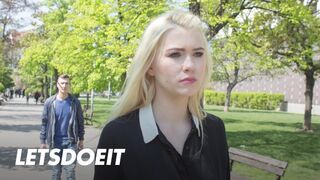 Csábos lengyel világos szőke Misha Cross cidázza a külföldi vastag fazt külföldön és jól meglovagolja