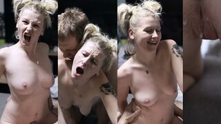 Bombázó világos szőke fiatal csaj teherbe akar esni, a férfi nem tehet máshogy, csak beleélvez