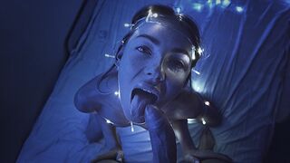 Karácsonyi fények között vad együttlét egy szexy fitt csajjal