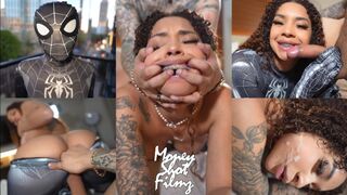 Cosplay tinédzser gigászi segggel beleélvezést és óriási arcra lövést kap